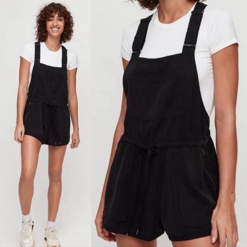 ARITZIA Wilfred Free Black Overall Shorts